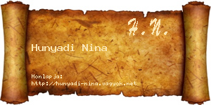 Hunyadi Nina névjegykártya